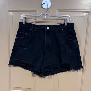 Love Tree Black Distressed Jean Shorts